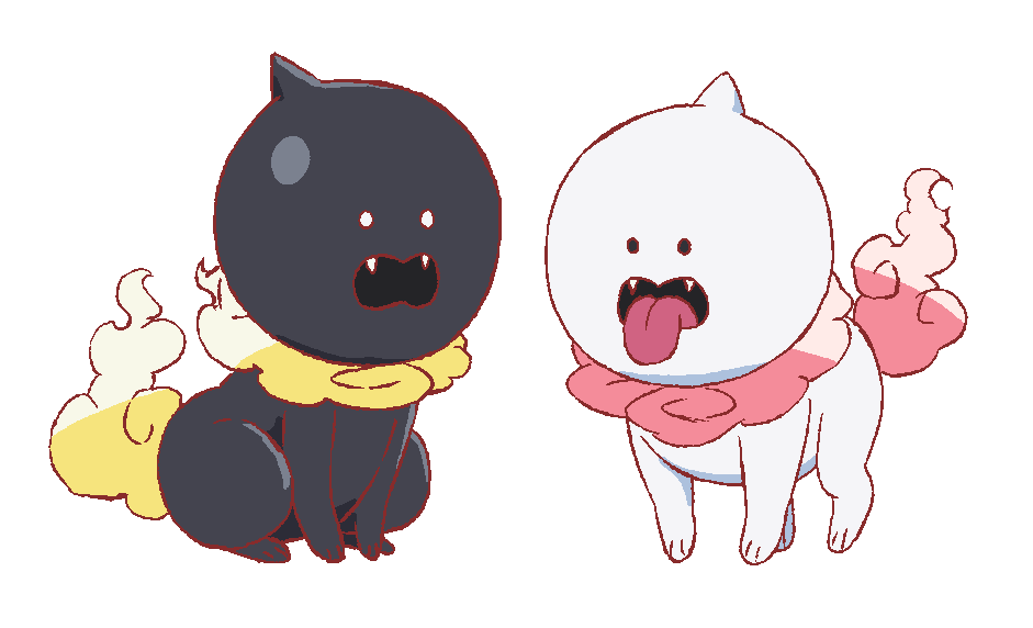 03 狛犬 黒 白 キャラクタービジュアル アニバース